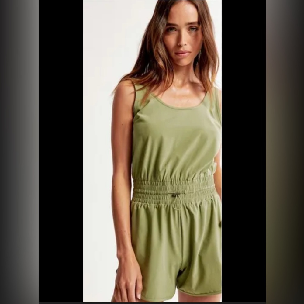 Olive Green Abercrombie athletic Romper